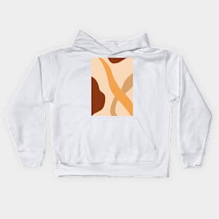 Abstract Earth Tones 3.9 Kids Hoodie